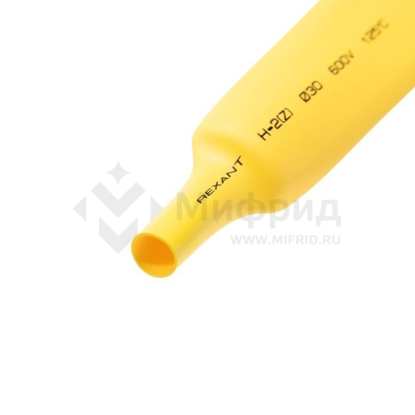 Трубка термоусадочная ТУТ нг 30.0/15.0 желт. 1м Rexant 23-0002