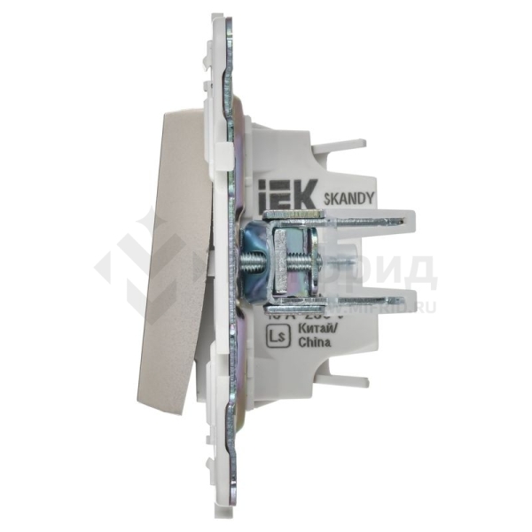 Выключатель 2-кл. SKANDY 10А SK-V04Sh шампань IEK SK-V20-0-10-K37
