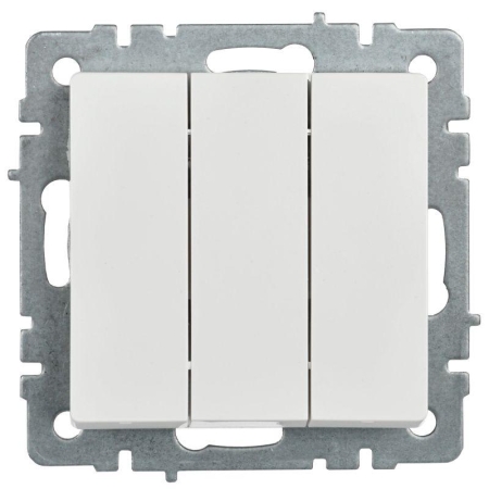 Выключатель 3-кл. СП BRITE ВС10-3-0-БрБ 10А механизм бел. IEK BR-V30-0-10-K01