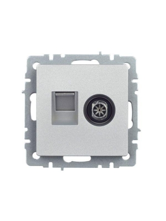 Розетка компьютерная + телевизионная 2-м Brite РТВ/РК12-БрА RJ45 кат.5E + TV механизм алюм. IEK BR-AK20-1-K47 Розетка компьютерная + телевизионная 2-м Brite РТВ/РК12-БрА RJ45 кат.5E + TV механизм алюм. IEK BR-AK20-1-K47
