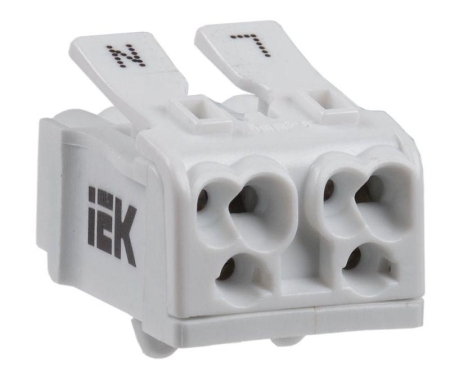 Клемма пружинная соединительная КСПн2-L+N IEK UKZ-B06-2P-F1-E0-10 Клемма пружинная соединительная КСПн2-L+N IEK UKZ-B06-2P-F1-E0-10