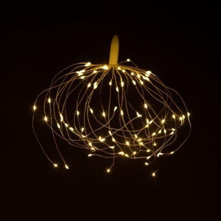 Светильник светодиодный новогодний "Салют" 90LED тепл. бел. 2хAA подвесной ENIS-90W Эра Б0060541