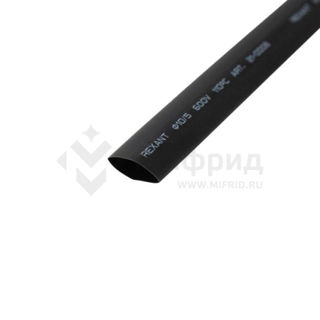 Трубка термоусадочная ТУТ нг 10.0/5.0 черн. 1м Rexant 21-0008