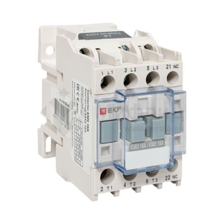 Контактор КМЭ-1 18А кат. 230В AC 1НЗ EKF ctr-s-18-220-nc
