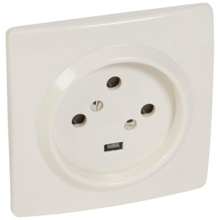 Розетка 1-м СП 20А IP20 3P+E 380Вт защ. шторки на винтах сл. кость Leg 055455 Розетка 1-м СП 20А IP20 3P+E 380Вт защ. шторки на винтах сл. кость Leg 055455