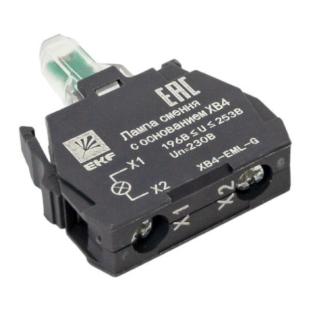 Лампа сменная с основанием XB4 зел. 230В PROxima EKF XB4-EML-G