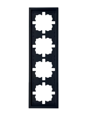 Рамка 4-мест. горизонт. ZIMA черн. бархат LEZARD 704-4200-149
