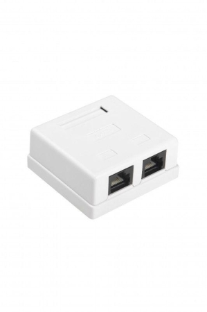 Розетка компьютерная 2-м ОП SB1-2-8P8C-C5e-WH RJ45 (8P8C) кат.5E Dual IDC Hyperline 430234 Розетка компьютерная 2-м ОП SB1-2-8P8C-C5e-WH RJ45 (8P8C) кат.5E Dual IDC Hyperline 430234