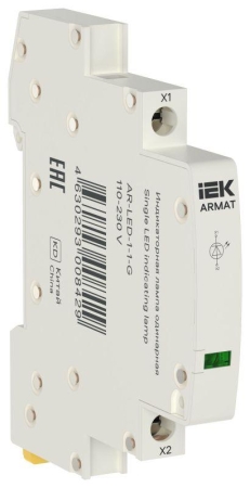 Лампа индикаторная одинарная LED 110-230В AC зел. ARMAT IEK AR-LED-1-1-G Лампа индикаторная одинарная LED 110-230В AC зел. ARMAT IEK AR-LED-1-1-G