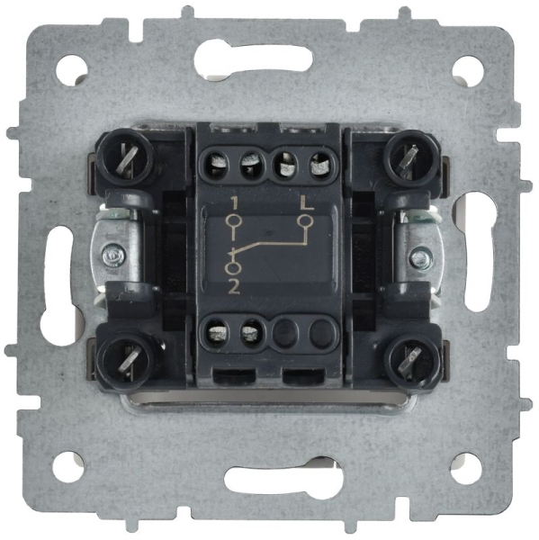 Выключатель проходной 1-кл. СП BRITE ВС10-1-6-БрАБ 10А механизм арктич. бел. IEK BR-V12-0-10-K91