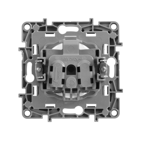 Розетка 1-м СП Etika 16А IP31 250В 2P без заземл. защ. шторки немецк. стандарт винтов. клеммы механизм алюм. IEK 672434 Розетка 1-м СП Etika 16А IP31 250В 2P без заземл. защ. шторки немецк. стандарт винтов. клеммы механизм алюм. IEK 672434