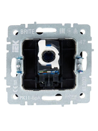 Розетка компьютерная СП RJ45 кат.6 BRITE РК11-БрА механизм алюм. IEK BR-K10-2-K47 Розетка компьютерная СП RJ45 кат.6 BRITE РК11-БрА механизм алюм. IEK BR-K10-2-K47