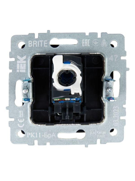 Розетка компьютерная СП RJ45 кат.6 BRITE РК11-БрА механизм алюм. IEK BR-K10-2-K47 Розетка компьютерная СП RJ45 кат.6 BRITE РК11-БрА механизм алюм. IEK BR-K10-2-K47