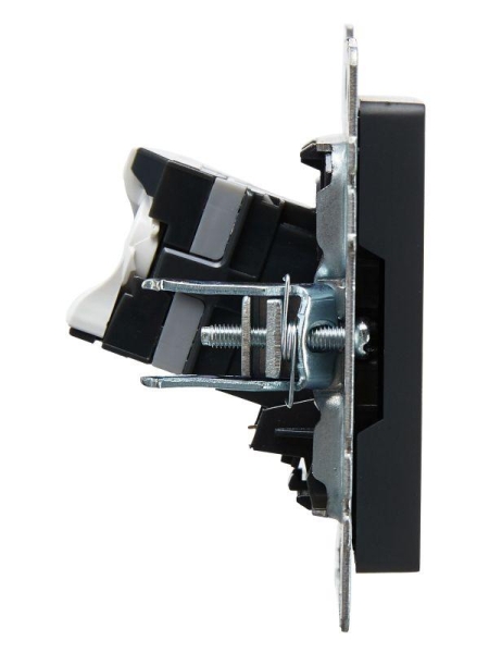 Розетка компьютерная СП RJ45 кат.5E BRITE РК10-БрГ механизм графит IEK BR-K10-1-K53 Розетка компьютерная СП RJ45 кат.5E BRITE РК10-БрГ механизм графит IEK BR-K10-1-K53