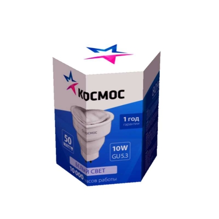 Лампа люминесцентная компакт. 10Вт GU5.3 рефлектор 4200К КОСМОС lksm10wGU5.3220v4200 Лампа люминесцентная компакт. 10Вт GU5.3 рефлектор 4200К КОСМОС lksm10wGU5.3220v4200
