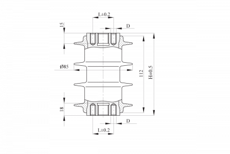 Изоляторы опорные полимерные типа ОСК 8-10-1 на напряжение 10 кВ