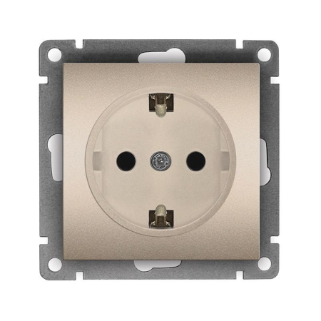 Розетка 1-м СП Афина 16А IP20 с заземл. механизм шампань Universal A0028-Br Розетка 1-м СП Афина 16А IP20 с заземл. механизм шампань Universal A0028-Br