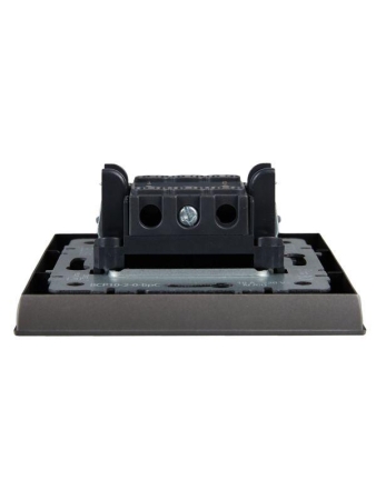 Выключатель 2-кл. СП BRITE ВСР10-2-0-БрС 10А в сборе сталь IEK BR-V20-0-10-K46-F