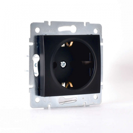 Розетка 1-м СП Karina с заземл. термопласт механизм черн. бархат LEZARD 707-4288-122B Розетка 1-м СП Karina с заземл. термопласт механизм черн. бархат LEZARD 707-4288-122B