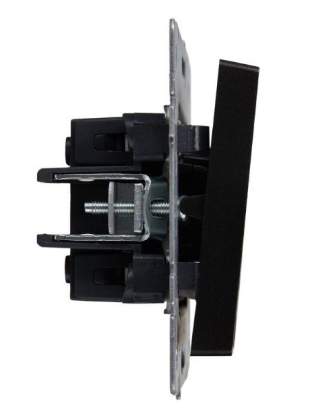 Выключатель 2-кл. СП BRITE ВС10-2-1-БрЧ 10А с индик. механизм черн. IEK BR-V20-1-10-K02