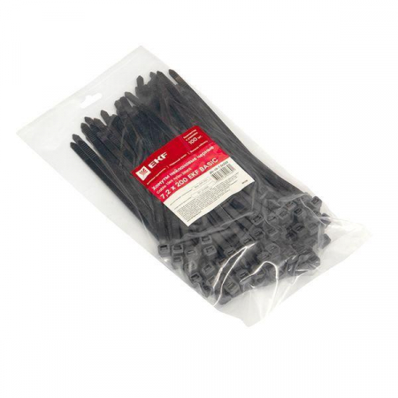 Хомут кабельный 7.2х200 нейл. черн. (уп.100шт) EKF plc-cb-7.2x200 Хомут кабельный 7.2х200 нейл. черн. (уп.100шт) EKF plc-cb-7.2x200