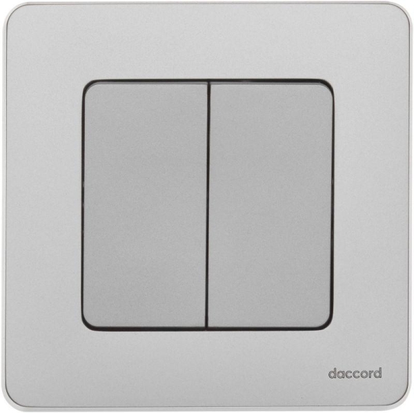 Выключатель 2-кл. Inspiria 10А IP20 250В 10AX механизм алюм. IEK 673622