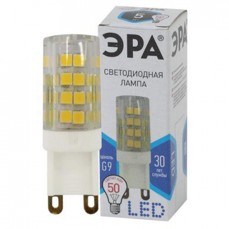 Лампа светодиодная JCD-5w-220V-corn ceramics-840-G9 400лм Эра Б0027864 Лампа светодиодная JCD-5w-220V-corn ceramics-840-G9 400лм Эра Б0027864