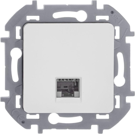Розетка компьютерная Inspiria RJ45 кат.6 UTP механизм бел. Leg 673830 Розетка компьютерная Inspiria RJ45 кат.6 UTP механизм бел. Leg 673830