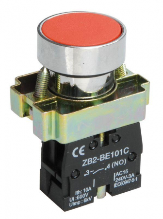 Кнопка LAY5-BA41 1НО без подсветки красн. KARAT IEK BBT60-BA-K04 Кнопка LAY5-BA41 1НО без подсветки красн. KARAT IEK BBT60-BA-K04