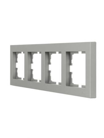Рамка 4-местн. горизонт. VESNA платина LEZARD 742-3500-149 Рамка 4-местн. горизонт. VESNA платина LEZARD 742-3500-149
