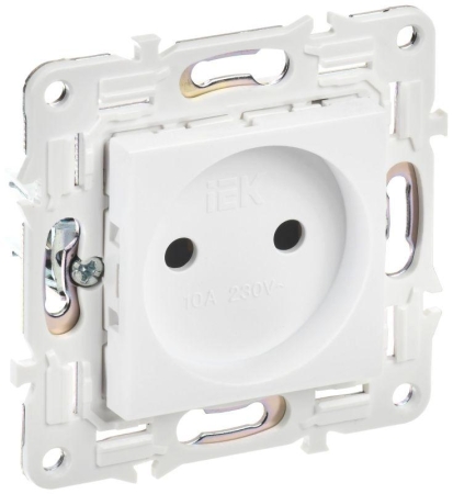 Розетка SKANDY 10А без заземл. без защ. шторок SK-R02W арктич. бел. IEK SK-R10-10-K01 Розетка SKANDY 10А без заземл. без защ. шторок SK-R02W арктич. бел. IEK SK-R10-10-K01