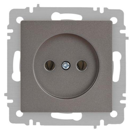 Розетка 1-м СП Accent 6-201-09 16А IP20 250В 2P титан Intro Б0063673