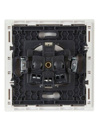 Розетка СП FORTE&PIANO FP216 16А с заземл. без защ. шторок винт. крепл. бел. IEK FP-R11-16-K01