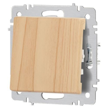 Переключатель перекрестный 1-кл. СП Accent 6-108-11 10А IP20 250В сосна Intro Б0063600