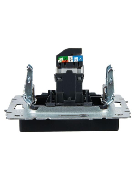Розетка компьютерная СП RJ45 кат.5E BRITE РК10-БрГ механизм графит IEK BR-K10-1-K53 Розетка компьютерная СП RJ45 кат.5E BRITE РК10-БрГ механизм графит IEK BR-K10-1-K53