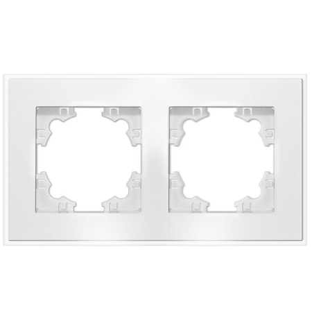 Рамка 2-м Афина стеклянная бел. UNIVersal 2243 Рамка 2-м Афина стеклянная бел. UNIVersal 2243
