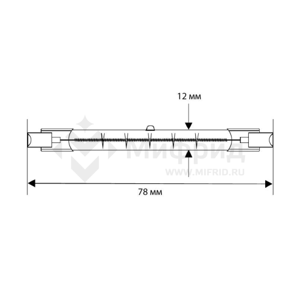 Лампа галогенная J78 150Вт линейная R7s 3000К 230В Camelion 2933