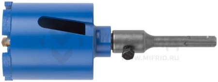 Коронка кольцевая по бетону алмазная безударная SDS-PLUS 5 зубьев 68мм в сборе MOS 33472М