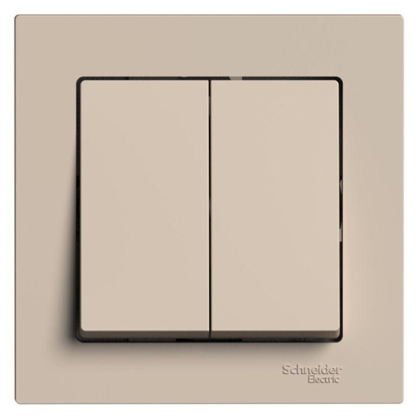 Выключатель 2-кл. AtlasDesign (сх.5) 10AX в сборе песочн. SE ATN001252