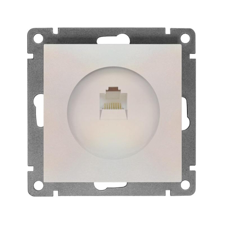 Розетка компьютерная 1-м СП Афина RJ45 кат.5E механизм жемчуж. Universal A0051-OBr Розетка компьютерная 1-м СП Афина RJ45 кат.5E механизм жемчуж. Universal A0051-OBr