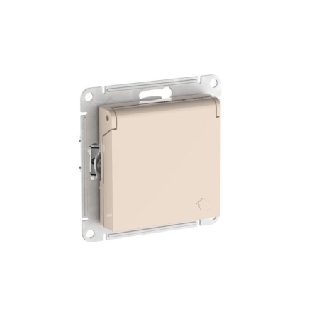 Розетка AtlasDesign 16А IP20 с заземл. защ. шторки с крышкой быстрозажим. клем. механизм беж. SE ATN000246S Розетка AtlasDesign 16А IP20 с заземл. защ. шторки с крышкой быстрозажим. клем. механизм беж. SE ATN000246S