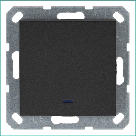 Выключатель 1-кл. 10А IP20 с подсветкой механизм антрацит Jasmart G3011NB Выключатель 1-кл. 10А IP20 с подсветкой механизм антрацит Jasmart G3011NB