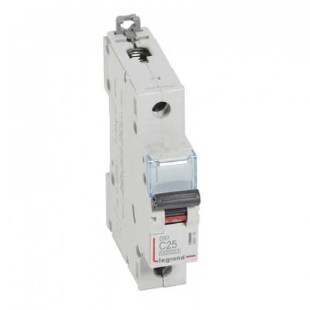 Выключатель автоматический модульный 1п C 25А 16кА DX3 10000 1мод. 230/400В Leg 409116 Выключатель автоматический модульный 1п C 25А 16кА DX3 10000 1мод. 230/400В Leg 409116
