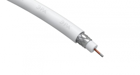 Кабель коаксиальный RG-6U CCS/оплетка Al 64проц. PVC Simple 75Ом бел. (м) Эра Б0044597 Кабель коаксиальный RG-6U CCS/оплетка Al 64проц. PVC Simple 75Ом бел. (м) Эра Б0044597
