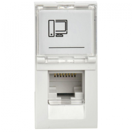 Розетка компьютерная 1-м 1мод. RJ45 кат.5E UTP механизм PRIMER IEK CKK-40D-RI1-K01 Розетка компьютерная 1-м 1мод. RJ45 кат.5E UTP механизм PRIMER IEK CKK-40D-RI1-K01