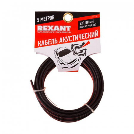 Кабель Stereo 2х1.00 красн./черн. (уп.5м) Rexant 01-6105-3-05 Кабель Stereo 2х1.00 красн./черн. (уп.5м) Rexant 01-6105-3-05