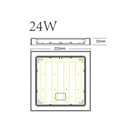 Светильник светодиодный LED 20-24-4K 24Вт 4000К накладной квадратный ЭРА Б0057433 Светильник светодиодный LED 20-24-4K 24Вт 4000К накладной квадратный ЭРА Б0057433
