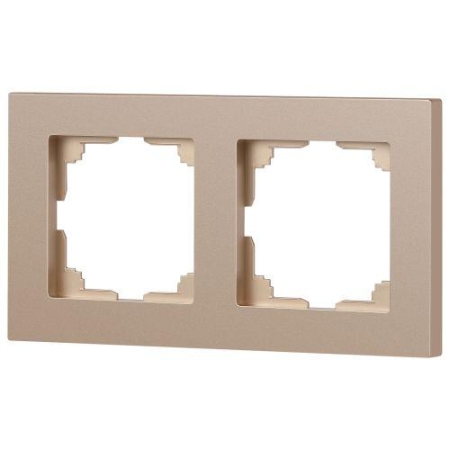 Рамка 2-м СП Accent 6-502-04 шампань Intro Б0063758 Рамка 2-м СП Accent 6-502-04 шампань Intro Б0063758
