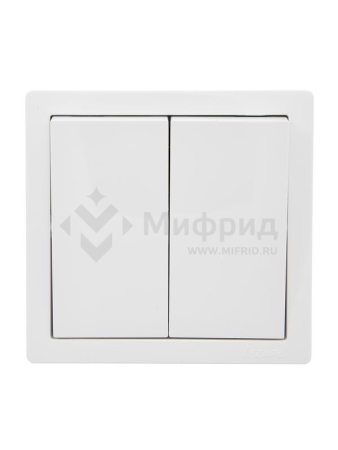 Выключатель 2-кл. ОП LETO бел. LEZARD 752-0200-101