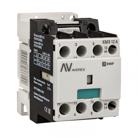 Контактор КМЭ 12А 1NC 230В АС AVERES EKF ctr-s-12-01-230-av Контактор КМЭ 12А 1NC 230В АС AVERES EKF ctr-s-12-01-230-av
